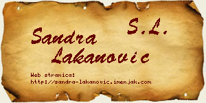 Sandra Lakanović vizit kartica
